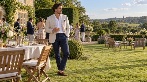 What should guys wear to a garden party?